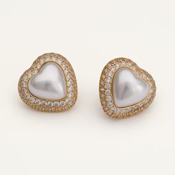 athena earrings - ivory
